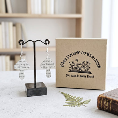 Mushroom Book Page Earrings