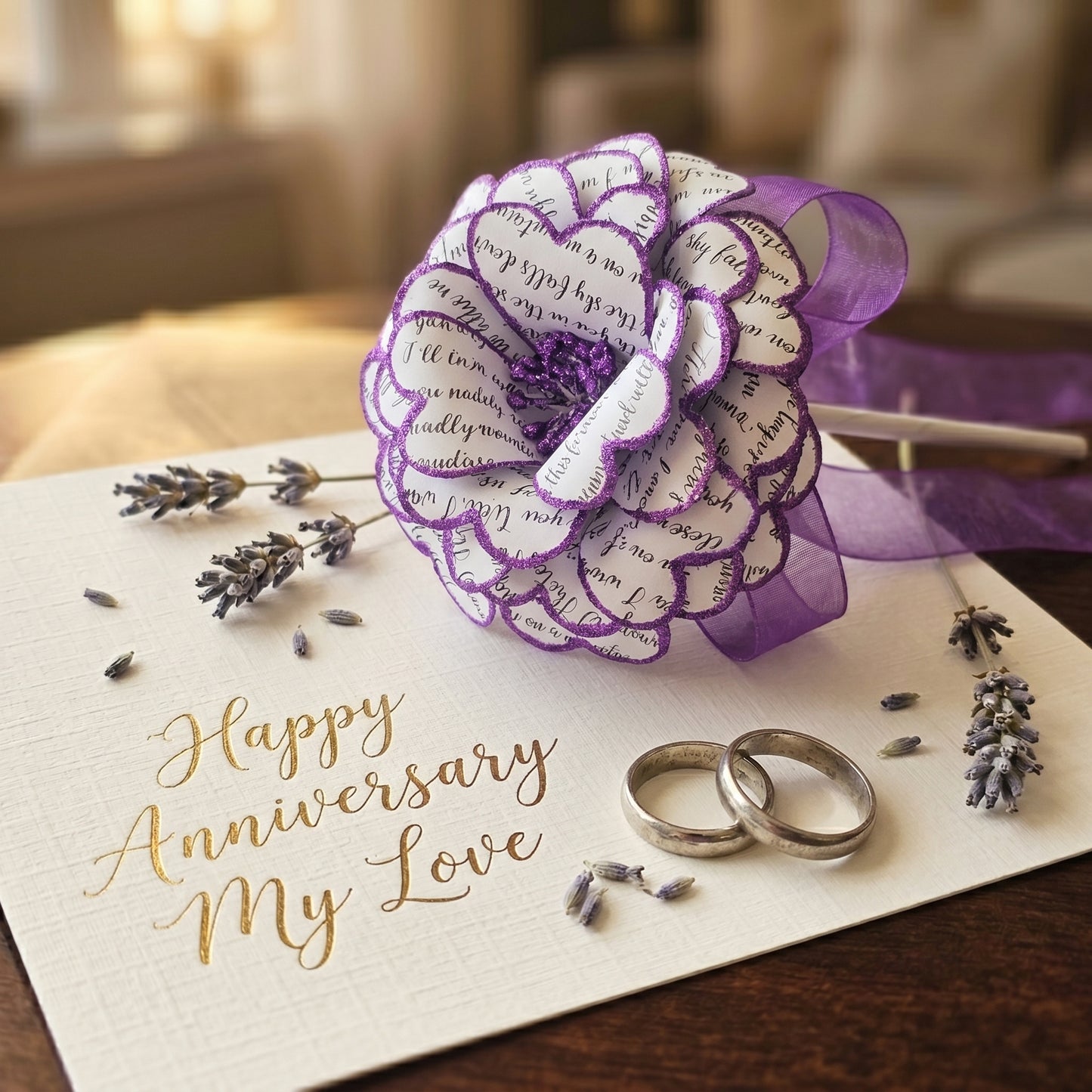 close up of purple custom flower