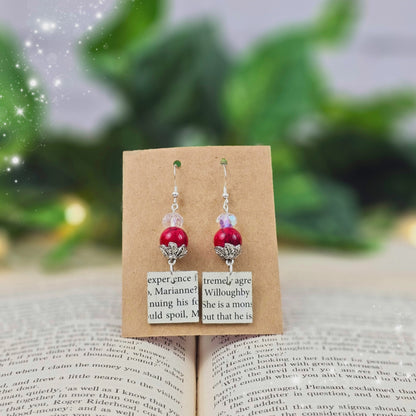 Geometric Book Page Dangle Earrings