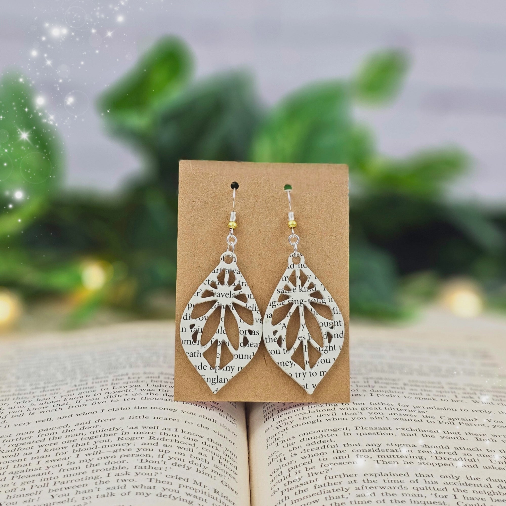 book lover earrings, gifts for teachers and librarians