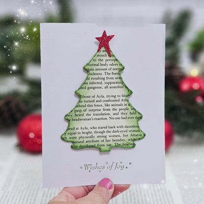 Christmas Tree Book Page Christmas Card