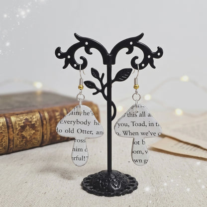 Mushroom Book Page Earrings