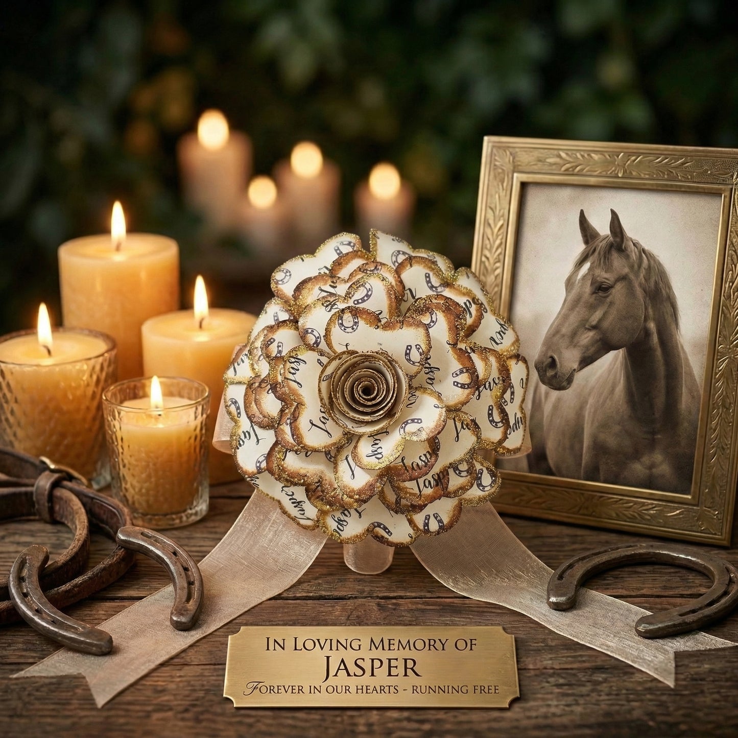 Personalized Memorial Flower for Horse Condolence Gift