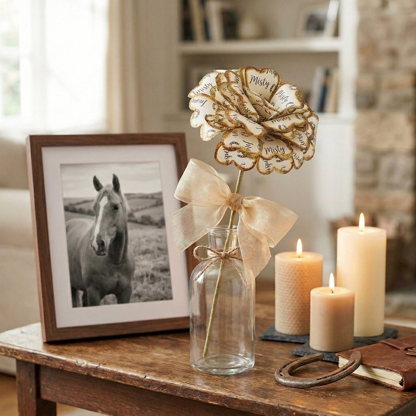 Personalized Memorial Flower for Horse Condolence Gift