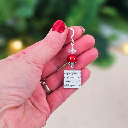 Geometric Book Page Dangle Earrings