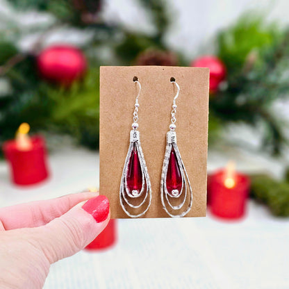 Literary earrings made from upcycled vintage book pages - gift for book lovers