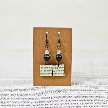 Geometric Book Page Dangle Earrings